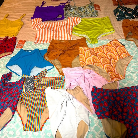 KORTNI JEANE High Waisted Swim Bottoms “Lemon” - Sz S - Picture 5 of 5